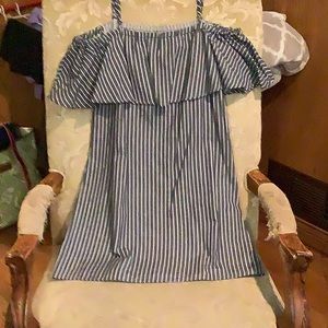 Off shoulder denim like dress